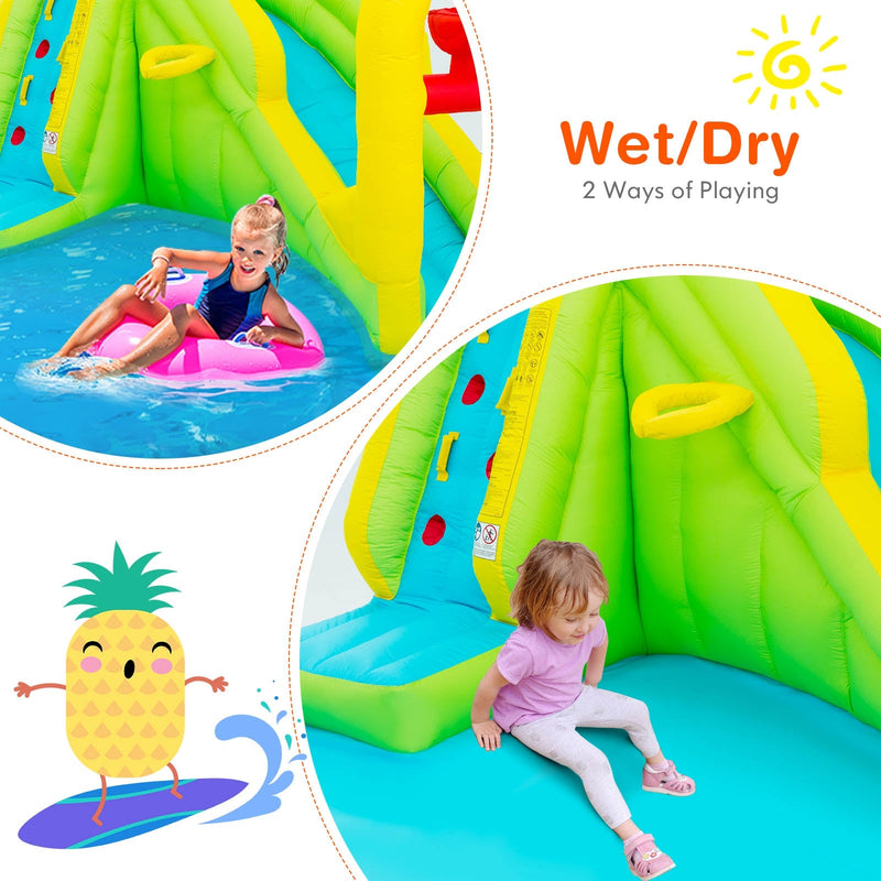 Inflatable Splash Jump Slide Water Bounce without Blower