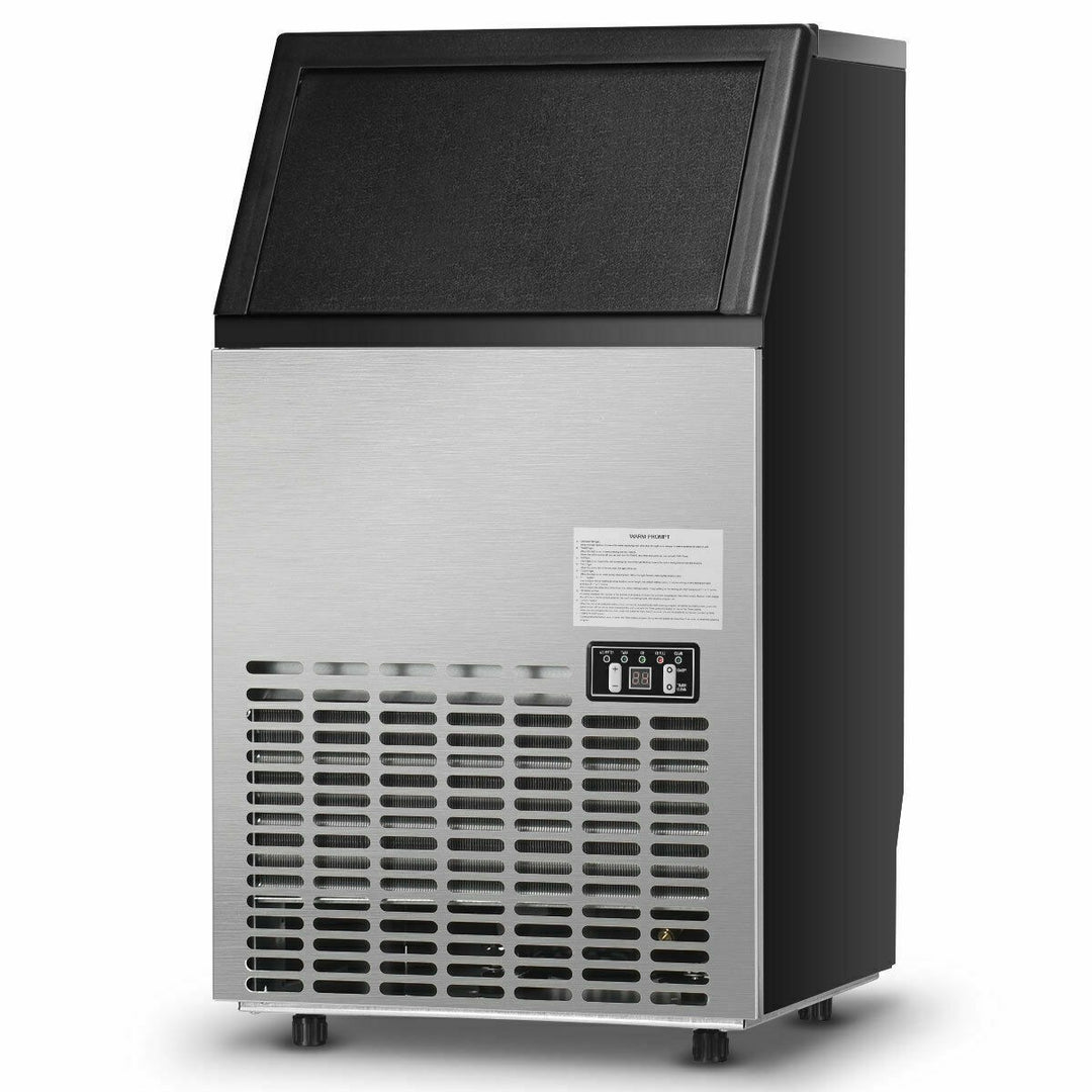 110LBS 24H Portable Built-In Stainless Steel Commercial Ice Maker Machine with Full Set of Accessories