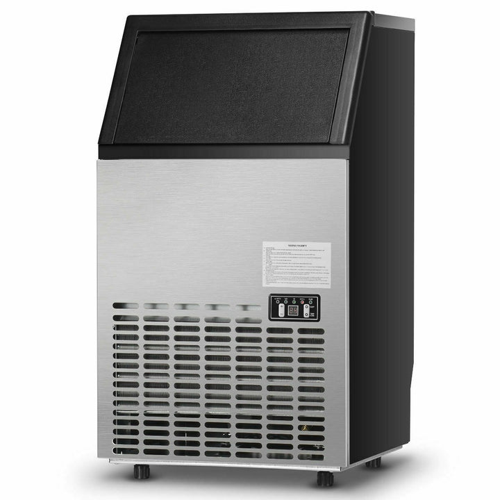 110LBS 24H Portable Built-In Stainless Steel Commercial Ice Maker Machine with Full Set of Accessories
