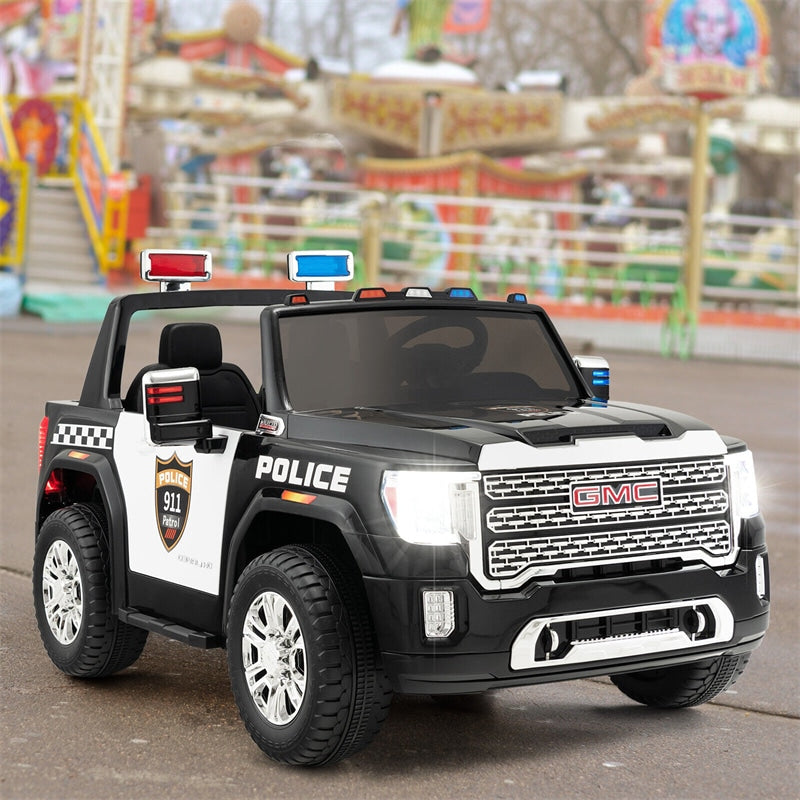 2 Seater Battery Powered GMC Kids Ride on Truck 12V Licensed Electric Car with Remote Control and Storage Box-Canada Only