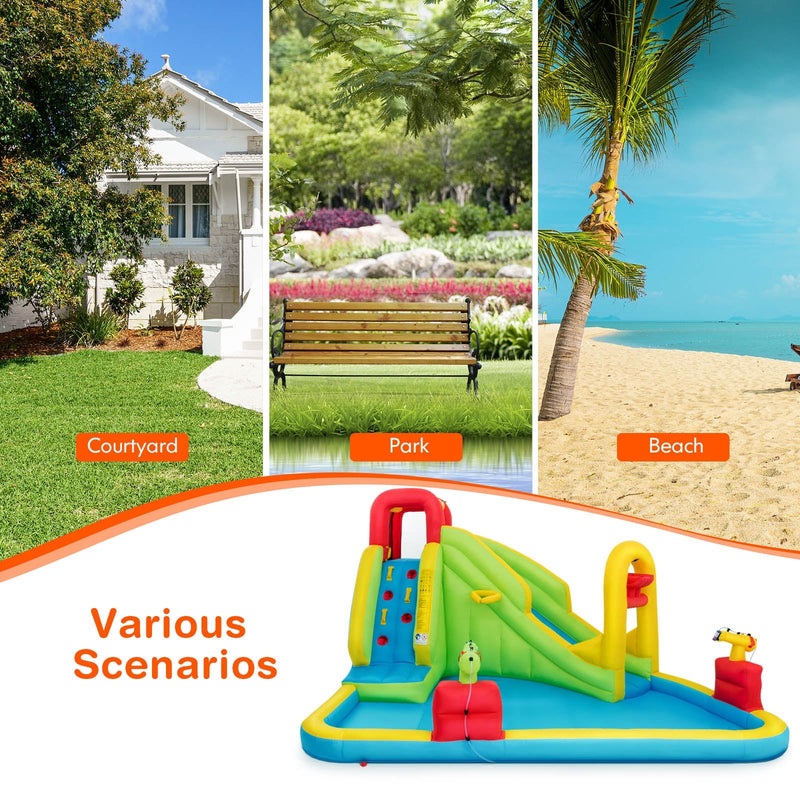 Outdoor Inflatable Water Bounce House with 480W Blower