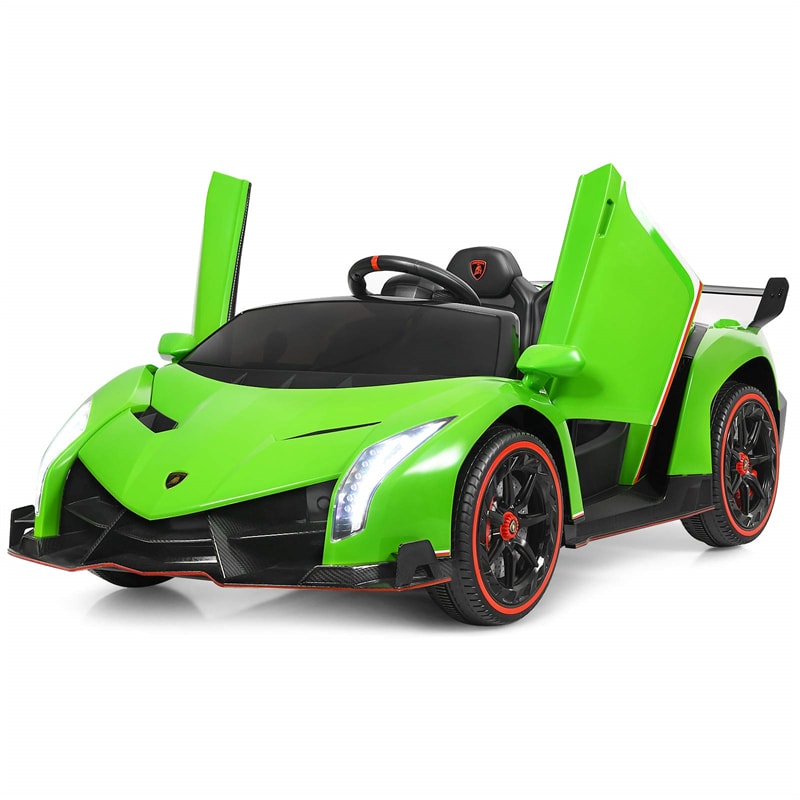 12V 2-Seater Kids Ride On Car Licensed Lamborghini Poison Electric Vehicle with Remote Control Swing Mode LED Lights-Canada Only