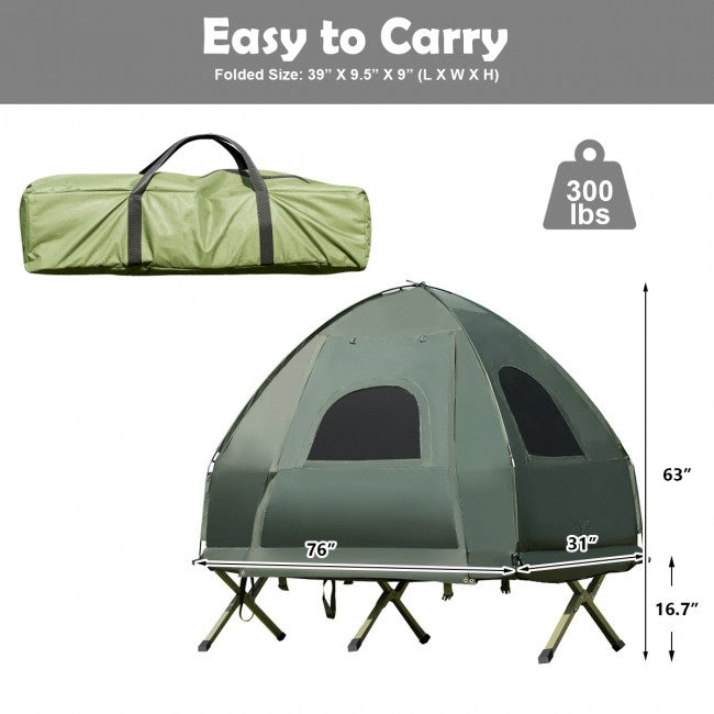 1-Person Compact Portable Pop-Up Tent Air Mattress and Sleeping Bag