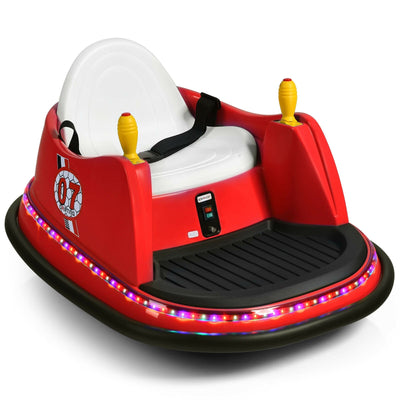 6V Kids Ride On Bumper Car 360-Degree Spin Race Toy with Remote Control
