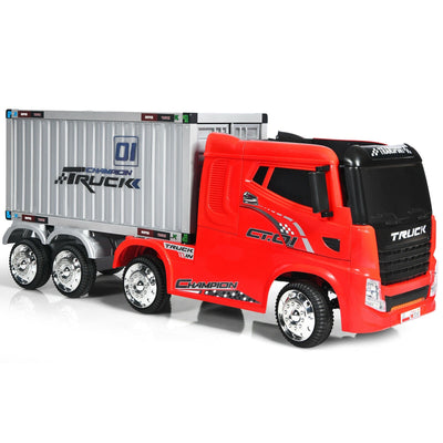 12V Kids Semi-Truck with Container and Remote Control