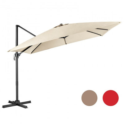 10ft Patio Hanging Offset Cantilever Umbrella with Easy Tilt