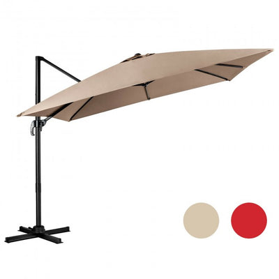 10ft Patio Hanging Offset Cantilever Umbrella with Easy Tilt