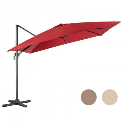 10ft Patio Hanging Offset Cantilever Umbrella with Easy Tilt