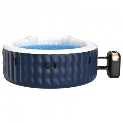 4 Person Portable Inflatable Hot Tub Spa 71" x 27" Outdoor Heated Air Jet Spa with Massage Bubble Jets