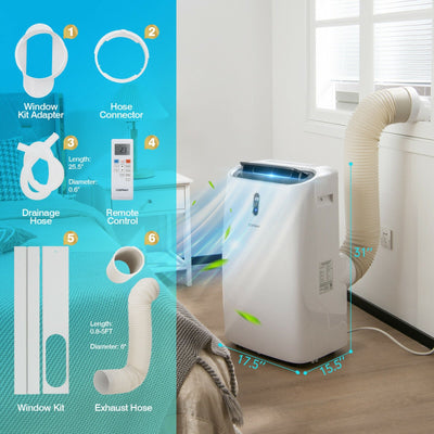 14000 BTU Portable Air Conditioner with APP and WiFi Control