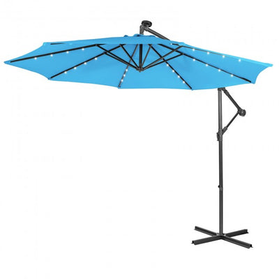 10ft Patio Offset Hanging Umbrella with Easy Tilt Adjustment