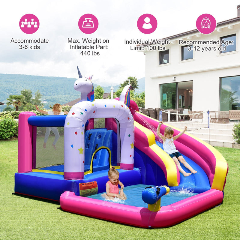 Unicorn Bounce Castle with 480W Air Blower