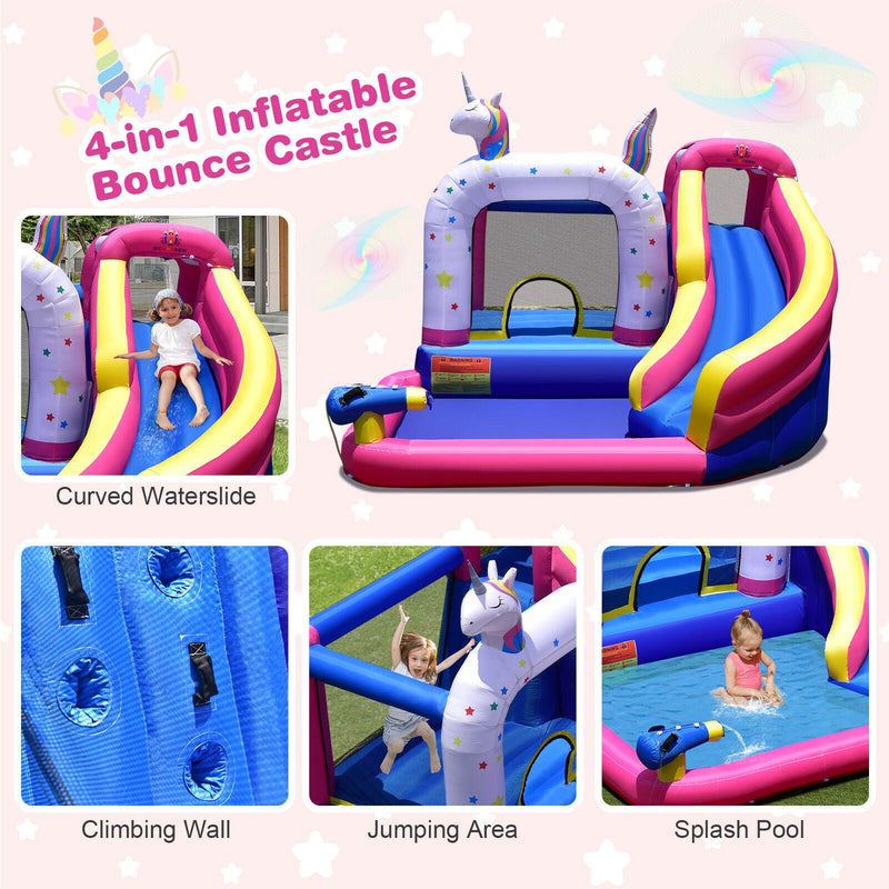 Unicorn Bounce Castle with 480W Air Blower