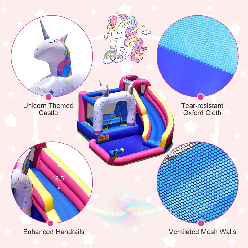 Unicorn Bounce Castle with 480W Air Blower