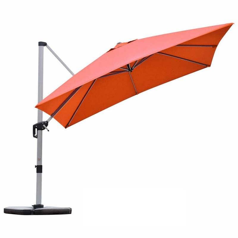 10 FT Outdoor Hanging Umbrella Patio Offset Cantilever Umbrella with Adjustable Tilt Setting