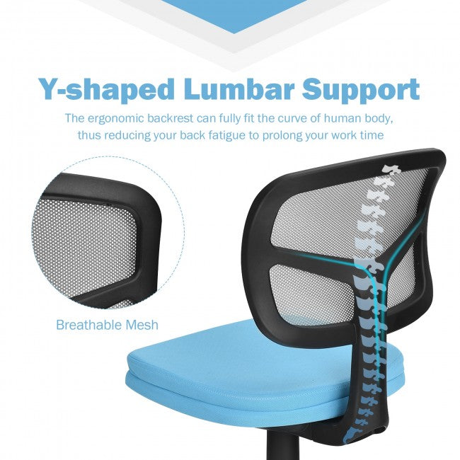 Chairliving - Height Adjustment and Breathable Mesh Armless Office Chair For Wide Application