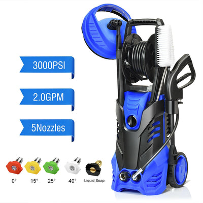 3000PSI Electric Portable High Power Washer with 5 Nozzles