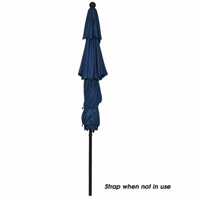 10ft Outdoor Patio 3 Tier Vented Offset Umbrella with 1.5" Aluminum Pole and 8 Sturdy Ribs