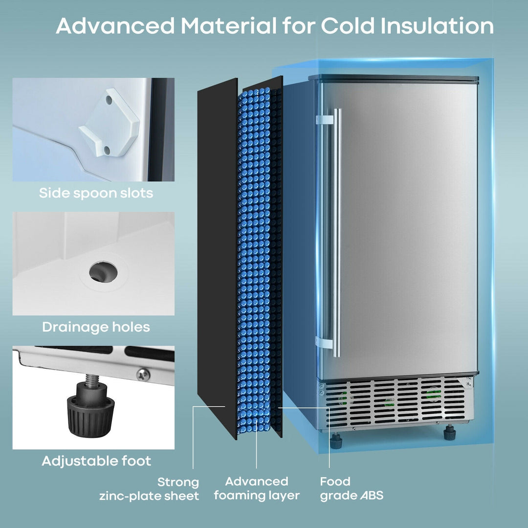 Free-Standing Built-in Ice Maker with 80lbs per Day