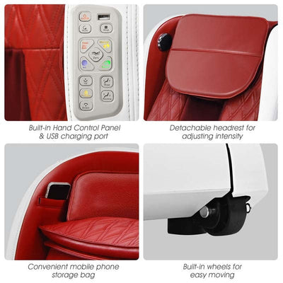 Zero Gravity Full Body SL Track Massage Recliner with Patented Pop-up Hand Massager and Air Pressure Massage Back Heater