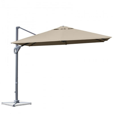 10 x 10Ft Outdoor Hanging Umbrella Patio Offset Umbrella with 360-Degree Rotation