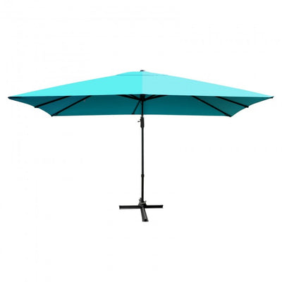 10x13ft Patio Rectangular Cantilever Offset Umbrella with 360° Rotation Function and 4 Tilt Settings