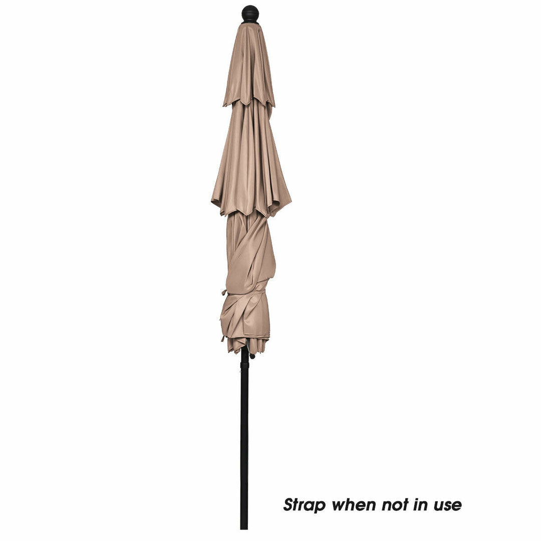 10 Feet 3 Tier Outdoor Patio Umbrella with Double Vented