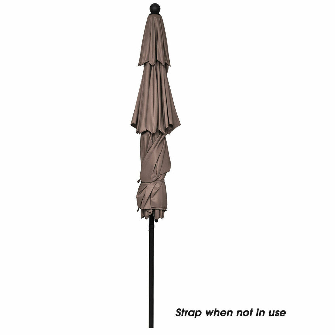 10 ft double vented patio umbrella 10 Feet 3 Tier Outdoor Patio Umbrella with Double Vented – Chairliving