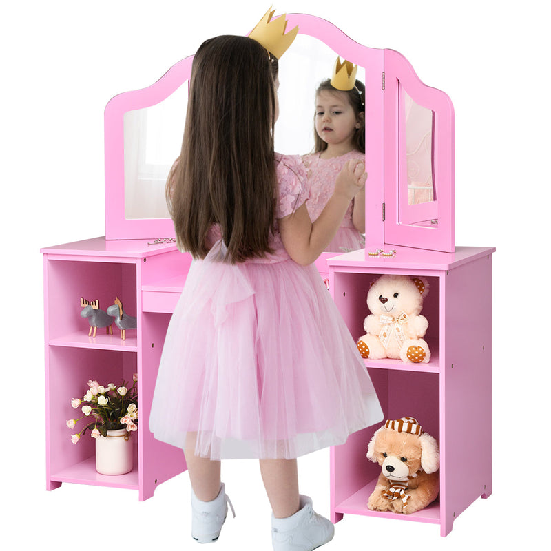 2 in 1 Detachable Design Kids Vanity Dressing Table