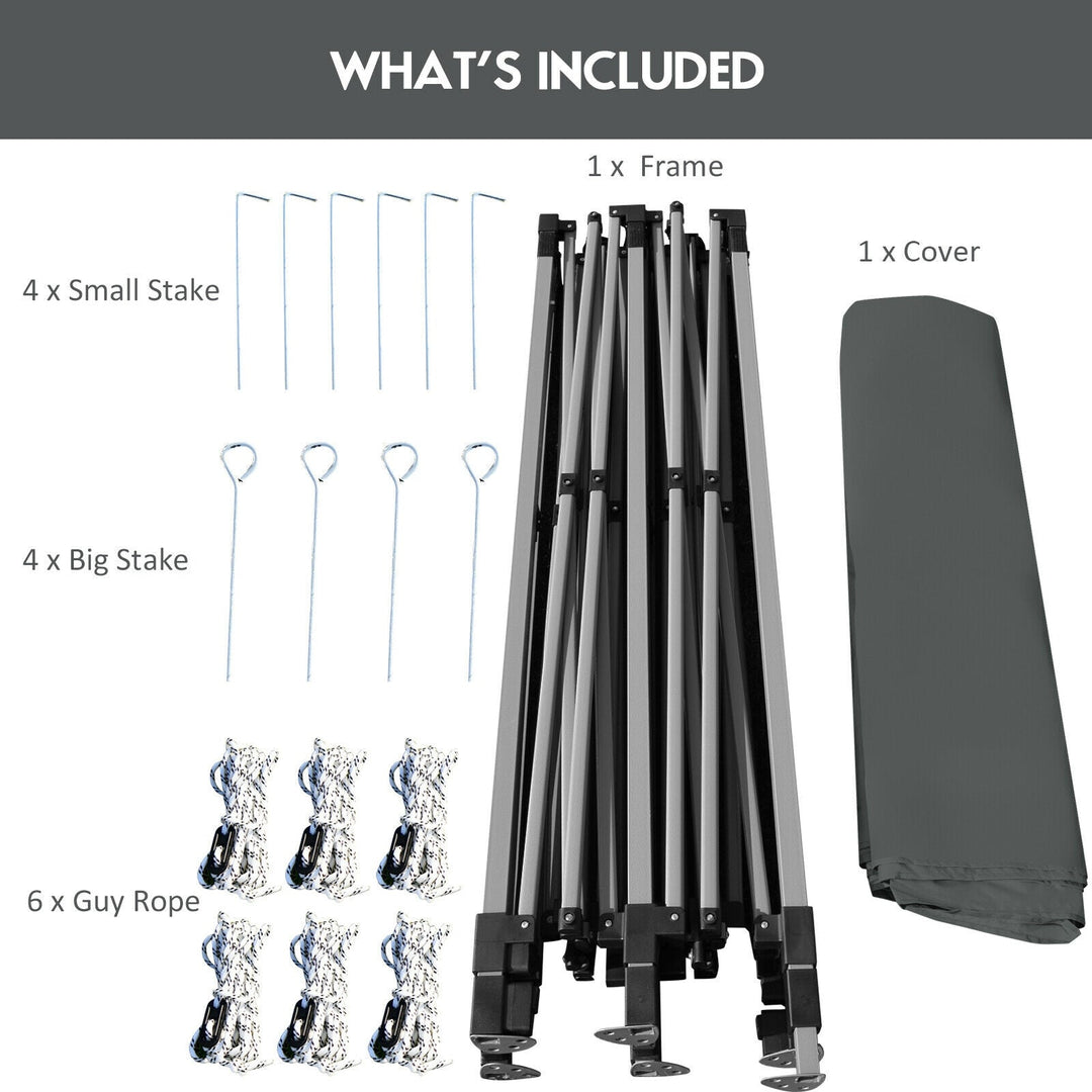 10 x 20 Feet Adjustable Folding Heavy Duty Sun Shelter with Carrying Bag