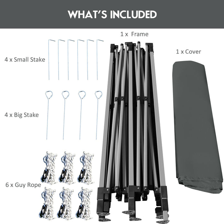 10 x 20 Feet Adjustable Folding Heavy Duty Sun Shelter with Carrying Bag