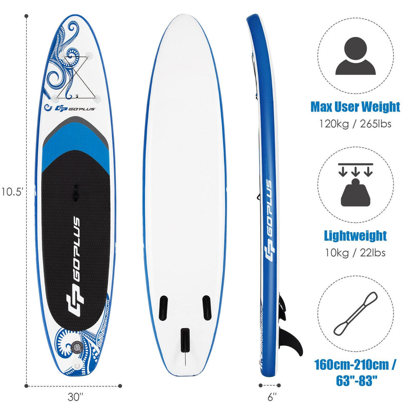 Inflatable Adjustable Paddle Board with Carry Bag
