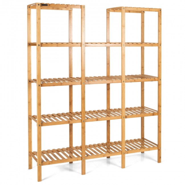 56" Multifunctional Bamboo Shelf Storage Flower Plant Stand Home Display Storage Rack