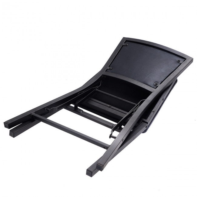 Set of 2 Metal Folding Chair Dining Chairs