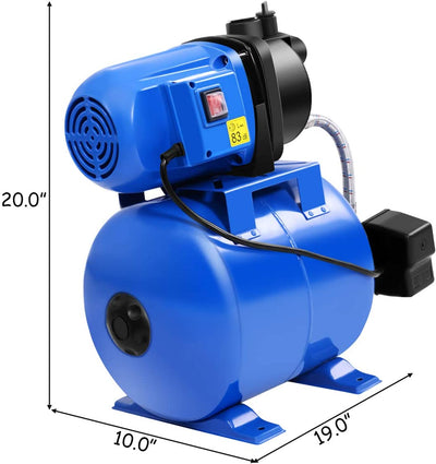 1200W 1.6HP Garden Water Pump Shallow Well Tank Pressurized Home Irrigation