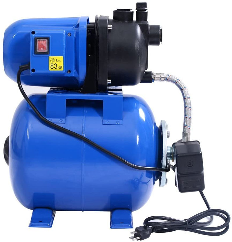 1200W 1.6HP Garden Water Pump Shallow Well Tank Pressurized Home Irrigation