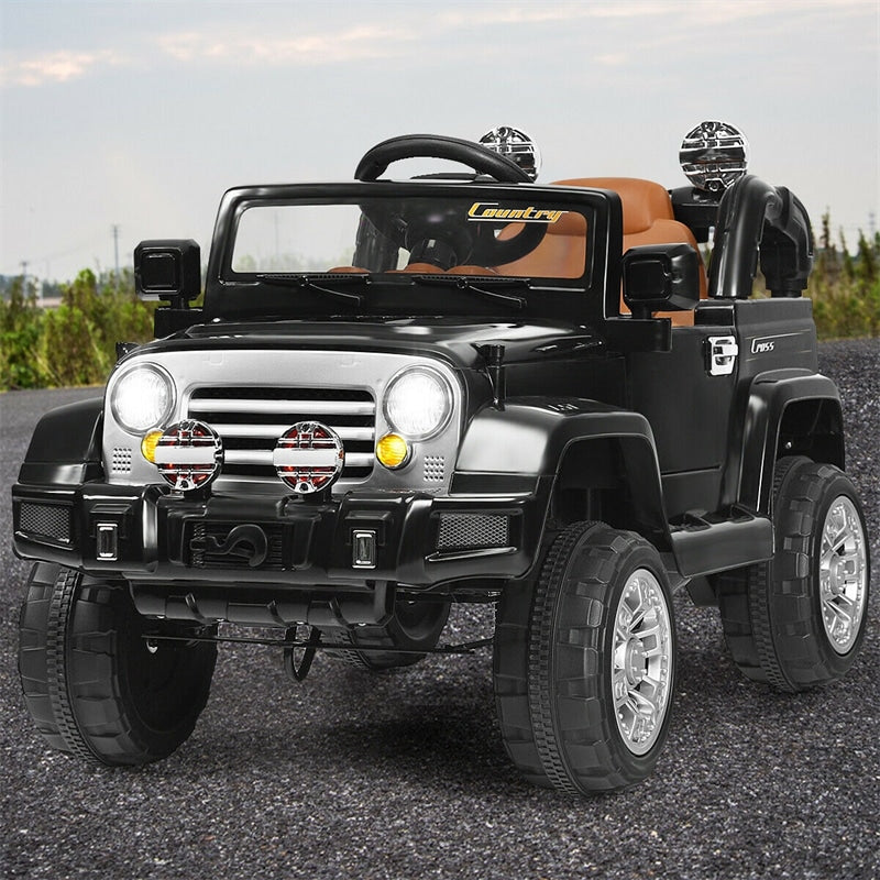 12V Battery Powered Car Kids Ride Truck with 2 Motors LED Lights MP3 Remote