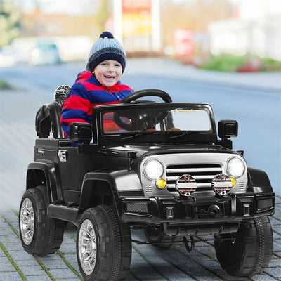 12V Battery Powered Car Kids Ride Truck with 2 Motors LED Lights MP3 Remote