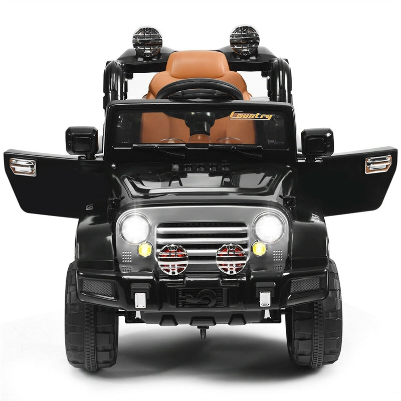 12V Battery Powered Car Kids Ride Truck with 2 Motors LED Lights MP3 Remote