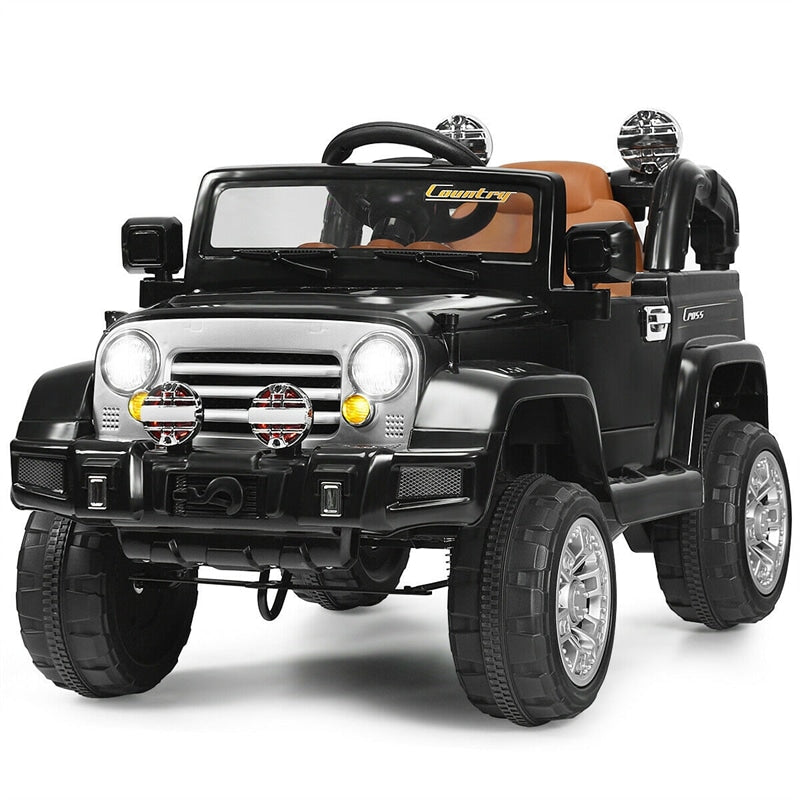 12V Battery Powered Car Kids Ride Truck with 2 Motors LED Lights MP3 Remote