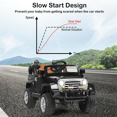 12V Battery Powered Car Kids Ride Truck with 2 Motors LED Lights MP3 Remote