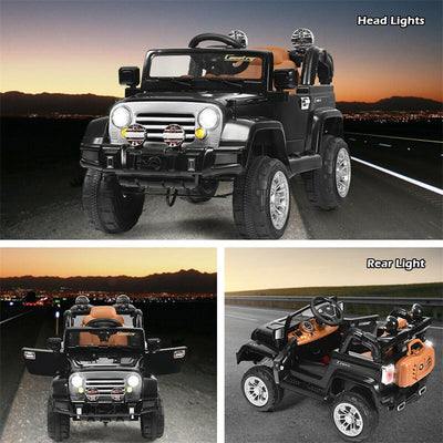 12V Battery Powered Car Kids Ride Truck with 2 Motors LED Lights MP3 Remote