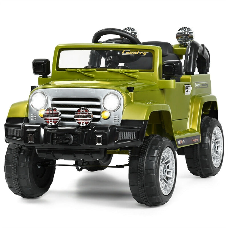 12V Battery Powered Car Kids Ride Truck with 2 Motors LED Lights MP3 Remote