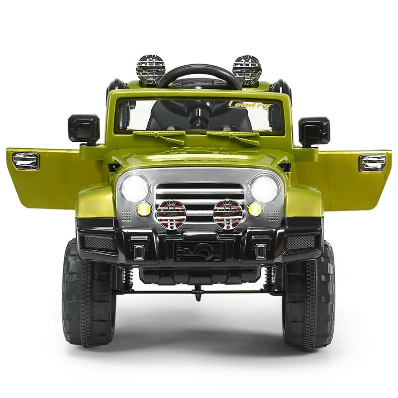 12V Battery Powered Car Kids Ride Truck with 2 Motors LED Lights MP3 Remote
