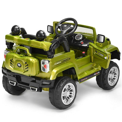 12V Battery Powered Car Kids Ride Truck with 2 Motors LED Lights MP3 Remote-Canada Only