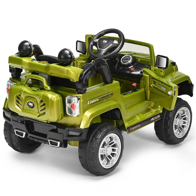 12V Battery Powered Car Kids Ride Truck with 2 Motors LED Lights MP3 Remote
