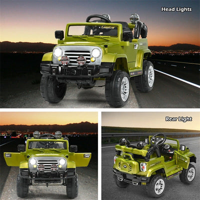 12V Battery Powered Car Kids Ride Truck with 2 Motors LED Lights MP3 Remote