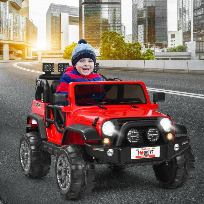 12V Battery Powered Truck Electric 2 Seater Kids Ride On Car with Parental Remote Control-Canada Only