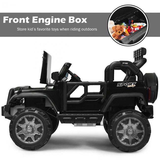 12V Battery Powered Truck Electric 2 Seater Kids Ride On Car with Parental Remote Control-Canada Only