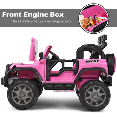 12V Battery Powered Truck Electric 2 Seater Kids Ride On Car with Parental Remote Control-Canada Only